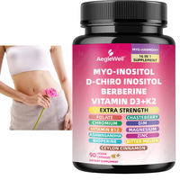 Capsules Myo-Inositol & D-Chiro Inositol 16-en-1 avec Berbérine, Vitamine D3+K2 & Multivitamines, Complément alimentaire pour le bien-être des femmes