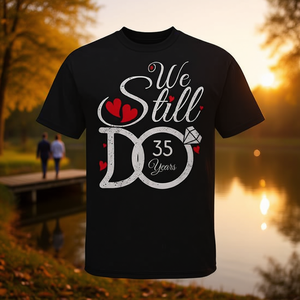 Camiseta para parejas de 35 años de matrimonio, idea para el 35.º aniversario de boda, ¡celebra 35 años con estilo! - Product Image 3