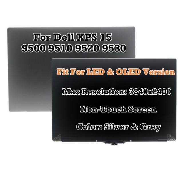 15.6'' for Dell XPS 15 9500 4M8RD 04M8RD Top LCD Screen Assembly Complete With Hinge and Cover