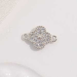 Liontin Daun Anggrek Perak Sterling 925, Penghubung Berbentuk Bunga untuk Pembuatan Perhiasan - Product Image 3