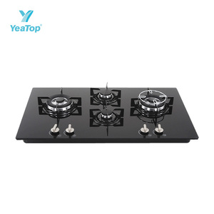 Placa de Cocción de <span class=keywords><strong>Gas</strong></span> Integrada de 4 Quemadores con Cubierta de Vidrio Templado, Encendido Electrónico, Compatible con GLP/GN, <span class=keywords><strong>Cocina</strong></span> de Bajo Consumo - Product Image 6