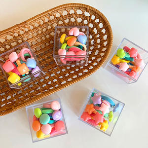 Fascette per <span class=keywords><strong>capelli</strong></span> colorate Candy knocker ball hair bobbles 1 scatola 10 pezzi supporto per coda di cavallo con palline per bambini - Product Image 3