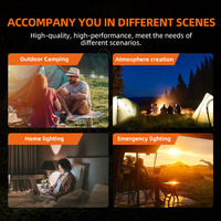 Lanterne de camping multifonctionnelle rechargeable à LED Lampe de poche étanche IP44 pour les aventures en plein air