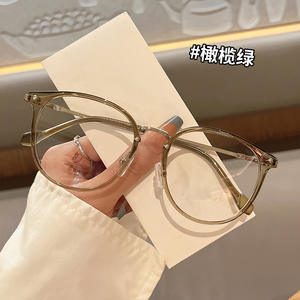 Montures de lunettes anti-lumière bleue rondes pour femmes Qianai, taille moyenne, verres en acétate, pont nasal standard, origine Taizhou P3 22054 - Product Image 2