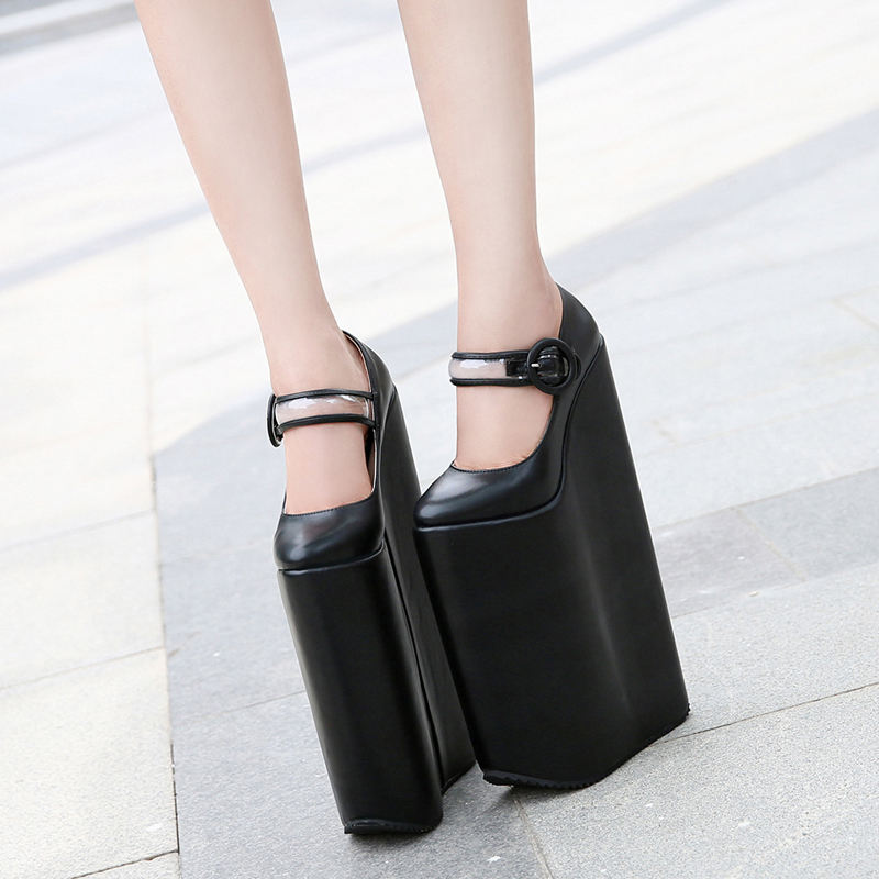 Buy Platform Block Heel Wedding Closed Toe Shoes, Mary Jane High