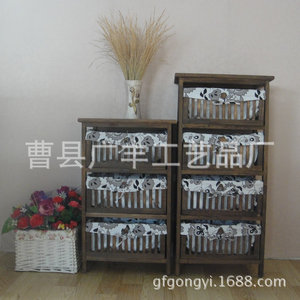 Wooden <b>Storage</b> <b>Cabinet</b> Brown Rectangle Standing Type Clothing Organizer Fabric Baskets <b>Bins</b> - Product Image 1