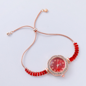 <span class=keywords><strong>Orologio</strong></span> da Donna LP26 con Motivo a Cuore e Fiori, Diamanti Incastonati, Cinturino Regolabile, <span class=keywords><strong>Orologio</strong></span> al Quarzo Sottile di Lusso - Product Image 1