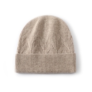 Otoño Invierno mujer 100% pura lana Jacquard tejido sombrero alto suave cúpula gorra 3D bordado moda a prueba de frío protección para los oídos - Product Image 4