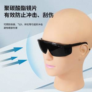 Lunettes de sécurité laser 190-2000nm OD2+ CE, monture noire, protection des yeux contre les rayonnements lumineux - Product Image 3