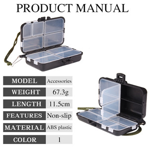 Boîte de rangement multi-usages en plastique Luya à 9 compartiments, étanche, amovible, pour appâts, accessoires de pêche en plein air, vente en gros - Product Image 2