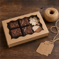 Contenants de boulangerie en papier kraft écologiques pour muffins, tartes, biscuits, chocolats, 3 options de couleurs, approvisionnement en gros