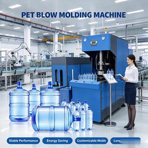 Machine de soufflage de bouteilles PET semi-automatique 2,5 L, 2 cavités, 1500 BPH, à économie d'énergie, pour cosmétiques - Product Image 1