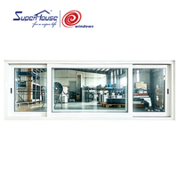 Fenêtre coulissante en aluminium avec moustiquaire et panneau fixe, résistante aux ouragans, certifiée NOA Miami Dade, taille personnalisée, pour constructeurs