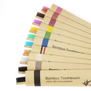 Manico in legno con setole morbide spazzolino da denti in bambù adatto a spazzolino da denti pulizia profonda per la cura orale dentale spazzolino da denti - Product Image 3