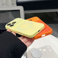 Étui de téléphone magnétique en TPU PC brillant et coloré pour iPhone 18 17 Pro Max 16 15 – Coque de protection antichoc