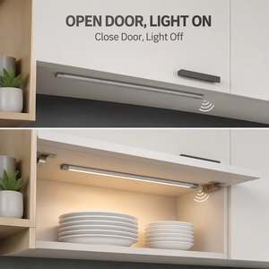 Illuminazione a LED per Armadio 12V, Barra Luminosa in Alluminio con <span class=keywords><strong>Sensore</strong></span> di Movimento a Infrarossi e Interruttore a Porta per Cucina - Product Image 6
