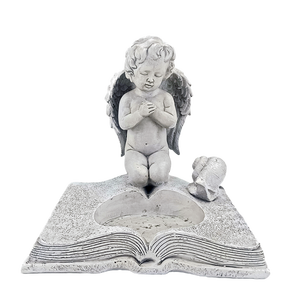 La prière du commerce extérieur de la croix de Sainte-<span class=keywords><strong>Marie</strong></span> est décorée d'une statue de Cupidon Ornement de jardin Artisanat en résine - Product Image 5