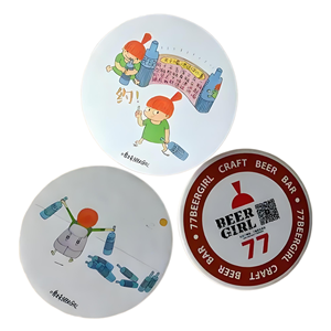 Wholesale Custom Design Paper Coaster White Paper Cups Coaster Custom Coasters for Bars Hotels