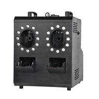 Machine à bulles et fumée MOKE 900W LED à double roue RGBW DMX avec télécommande LCD pour scène, fête et événement