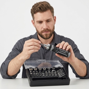 Juego de 30 Llaves de Trinquete Duraderas con Estuche Rígido, Personalizable OEM, Incluye Puntas, Destornilladores de Trinquete, Vasos y Cabezas de Destornillador - Product Image 3