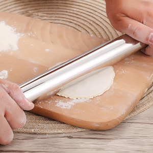 China New Products 18/8 Stainless Steel French Rolling Pin for Bakers Cookie <strong>Pastry</strong> Dough <strong>Roller</strong> - Product Image 6