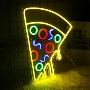 Bánh Pizza hình Neon dấu hiệu USB powered LED dấu hiệu tường trang trí nội thất màu vàng neon đèn cho pizzeria nhà bếp Nhà hàng Bar Đảng Pub Cool Be