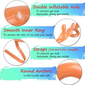 Jeu de lancer d'anneaux en PVC gonflable en forme de bois de renne - Durable et léger pour la décoration de fête de Noël - Product Image 5