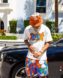 Conjunto <span class=keywords><strong>de</strong></span> <span class=keywords><strong>Ropa</strong></span> <span class=keywords><strong>de</strong></span> Verano KY 2023, 2 Piezas, Camiseta con Estampado DTG, Pantalones Cortos <span class=keywords><strong>de</strong></span> Malla con Gráficos <span class=keywords><strong>de</strong></span> Dibujos Animados <span class=keywords><strong>para</strong></span> Hombre - Product Image 4