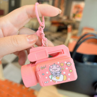 Nouveau Porte-clés Projecteur Appareil Photo en Plastique Créatif, Jouet Anti-stress Amusant en Forme d'Animal Mignon pour Enfants et Étudiants