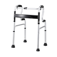 Bâtons de marche pliants en alliage léger avec réglage en hauteur pour la réadaptation - Support de marche portable