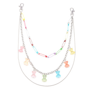 กำไลข้อมือแฟชั่นสายคาดเอวทำจากโลหะผสมสังกะสีหลากสีดีไซน์กลวงมีหลายห่วง - Product Image 5