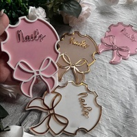 Outil de manucure en gros en forme de nœud en acrylique pour présentation d'ongles, accessoire photo et support de présentation en papier