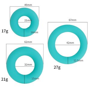 Ensemble de 3 anneaux péniens élastiques en silicone <span class=keywords><strong>l</strong></span>égers pour <span class=keywords><strong>l</strong></span>'entraînement, 2 couleurs au choix, accessoires spéciaux pour <span class=keywords><strong>homme</strong></span> - Product Image 2