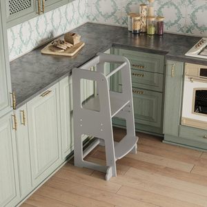 Bois Step up Tabouret D'apprentissage Aide De La Mère Enfants Cuisine Step Tabouret Apprentissage Multi-Purpose Réglable Toddler Standing Tower - Product Image 1