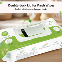 Muestras Gratis de Toallitas Húmedas Biodegradables para Bebé, de Bambú Natural, Buena Calidad