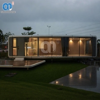 Maison capsule préfabriquée modulaire portable avec structure en acier, conception résistante aux intempéries pour chambre à coucher et utilisation en extérieur