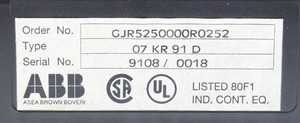07 KR 91 07KR91D GJR5250000R0252 Procontic CS31 ยูนิตกลาง PLC - Product Image 3