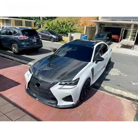 Cubierta de Motor de Fibra de Carbono Compatible con Lexus GS200T GS250 GS300 GS350 GS460450H 2012-2021, Estilo RCF, Kit de Carrocería Ventilado