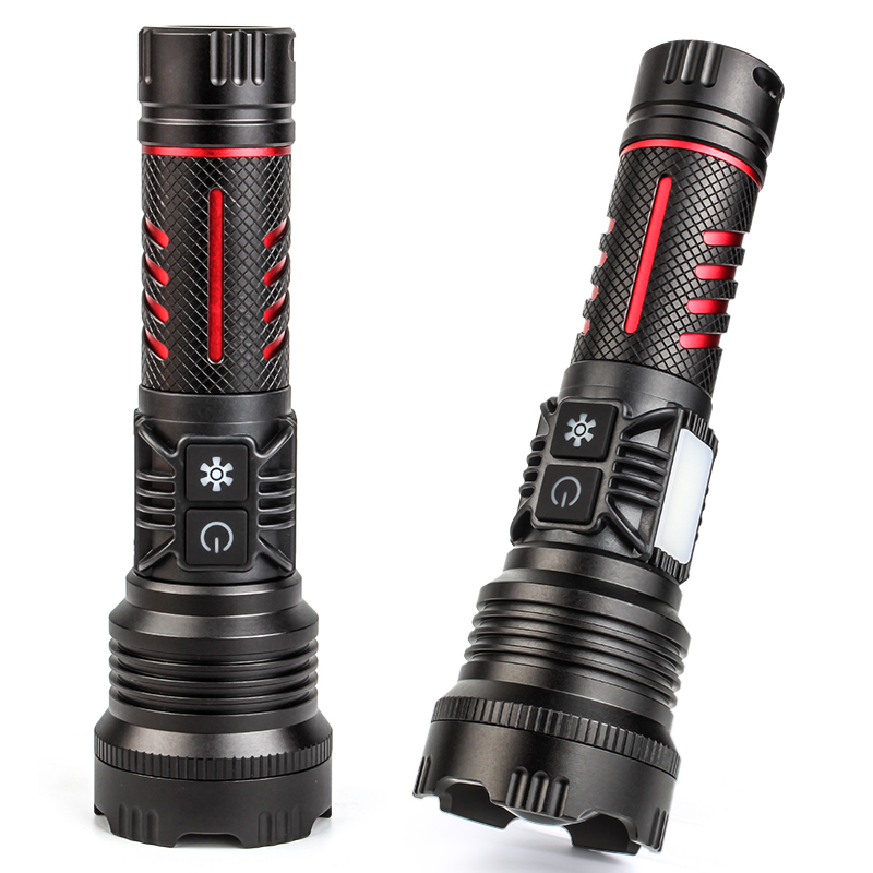 26650 rechargeable flashlight 26650 Rechargeable Flashlight with Telescopic Focus, Waterproof Design,  1000+ Lumens