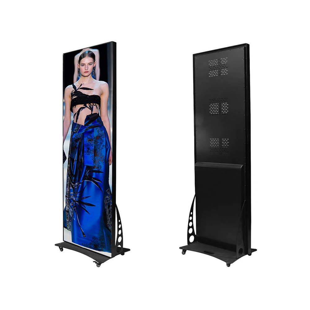 Wifi 4G Control P2.5 Digital Display Indoor Led Mirror Totem Floor Standing Advertising Led Poster Display Screen