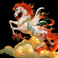 Décoration lumineuse LED Cheval Volant pour festivals, expositions, décors de scène et vitrines