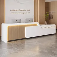 Réception moderne haut de gamme en bois laqué nouveau style chinois personnalisable pour les hôtels et entreprises de réception de salon de beauté