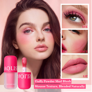 Fard à joues liquide en crème, marque privée OEM, fini minéral naturel, modulable, visage, yeux, lèvres, multi-usages, texture veloutée, 30g, peau moyenne - Product Image 1