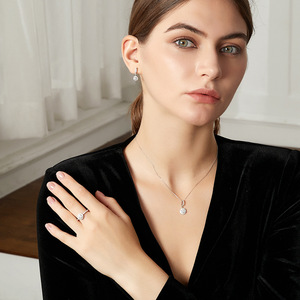 Bán buôn moissanite đồ trang sức Set Bạc moissanite Vòng chất lượng cao moissanite đồ trang sức - Product Image 5