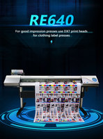 Impresora de Inyección de Tinta Automática Eco-Solvente Roland RE640 de 1.6m, Plotter Usado, Impresión de Etiquetas en Material Flexible CMYK, Cabezal de Impresión DX7