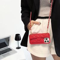 Étui de téléphone de luxe en cuir PU à motif losanges et litchis, accessoires pour téléphone portable, 2024 pour iPhone 15 13 11 12