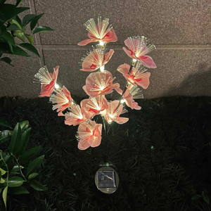 Lampe à fibre à 12 têtes d'orchidées papillon pour jardin et cour intérieure. - Product Image 3