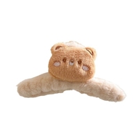 Clip en peluche d'ours de dessin animé mignon à l'arrière de la tête d'un grand requin Clip cheveux plus pince à saisir