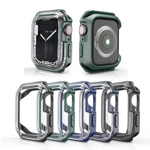 Smart Watch Cases Accessory Tempered Film Hard Protective Bumper for Apple Watch Series 8 7 49mm 41mm 45mm 40mm 44mm 38mm 42mm