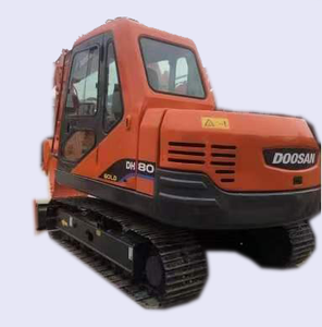 Excavadora de cadenas usada Doosan DH80 de 8 toneladas, excavadora pequeña sobre orugas para construcción y movimiento de tierras - Product Image 5